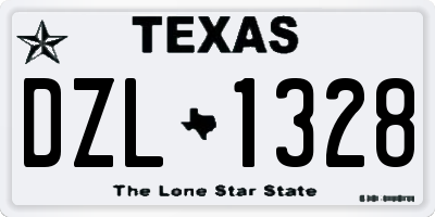 TX license plate DZL1328