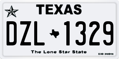 TX license plate DZL1329
