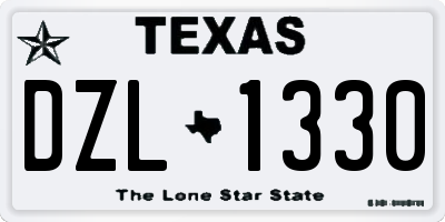 TX license plate DZL1330