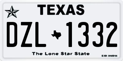 TX license plate DZL1332