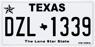 TX license plate DZL1339