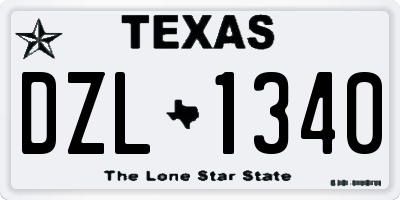 TX license plate DZL1340