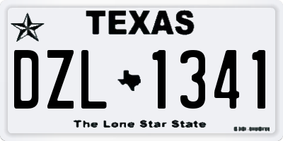 TX license plate DZL1341