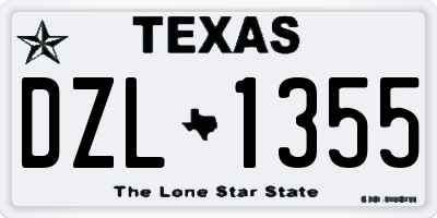 TX license plate DZL1355