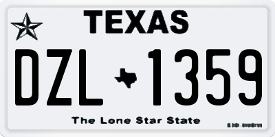 TX license plate DZL1359