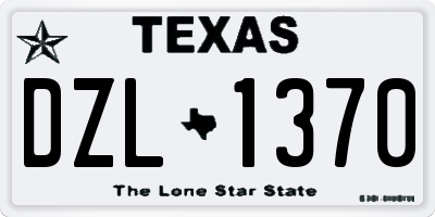 TX license plate DZL1370
