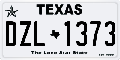 TX license plate DZL1373