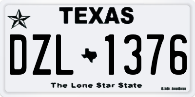 TX license plate DZL1376