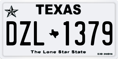 TX license plate DZL1379