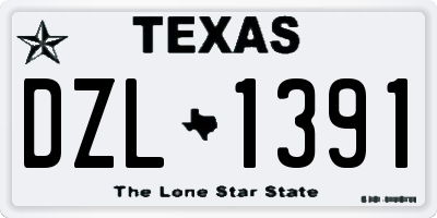 TX license plate DZL1391