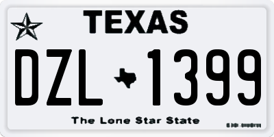 TX license plate DZL1399