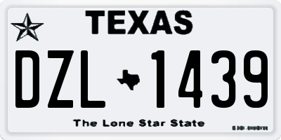 TX license plate DZL1439