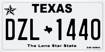 TX license plate DZL1440