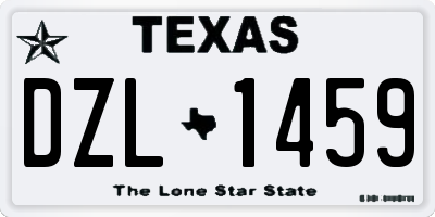TX license plate DZL1459