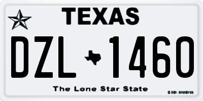 TX license plate DZL1460