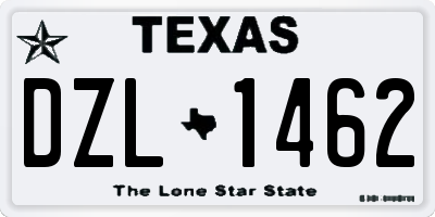 TX license plate DZL1462