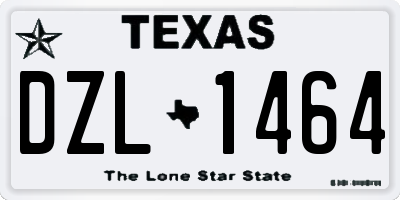 TX license plate DZL1464
