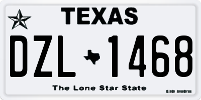 TX license plate DZL1468