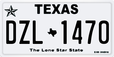 TX license plate DZL1470