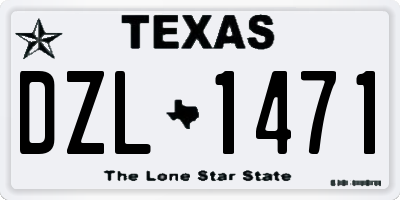 TX license plate DZL1471