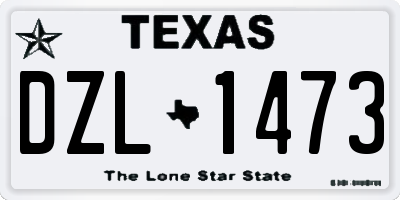 TX license plate DZL1473