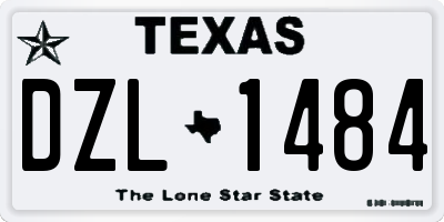 TX license plate DZL1484
