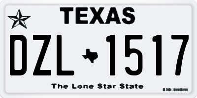 TX license plate DZL1517