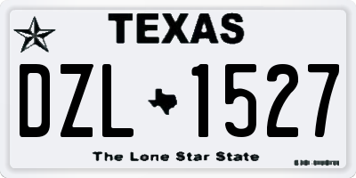 TX license plate DZL1527