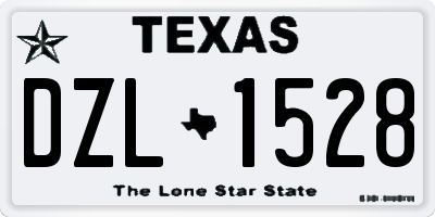 TX license plate DZL1528