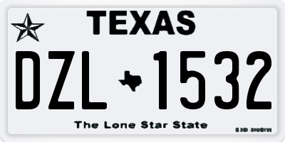 TX license plate DZL1532