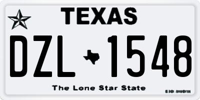 TX license plate DZL1548