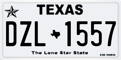 TX license plate DZL1557