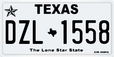 TX license plate DZL1558