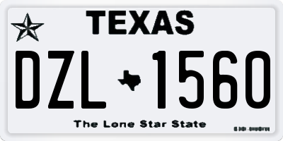 TX license plate DZL1560