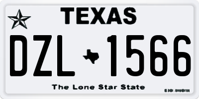 TX license plate DZL1566