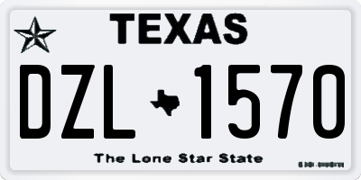 TX license plate DZL1570