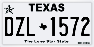 TX license plate DZL1572