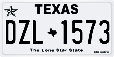 TX license plate DZL1573
