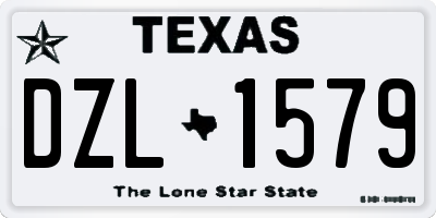 TX license plate DZL1579