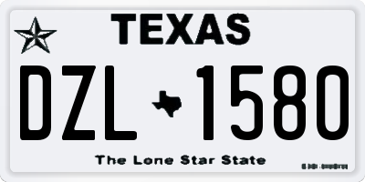 TX license plate DZL1580