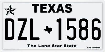 TX license plate DZL1586