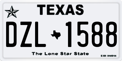 TX license plate DZL1588