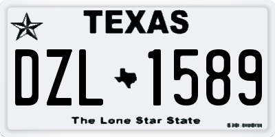 TX license plate DZL1589