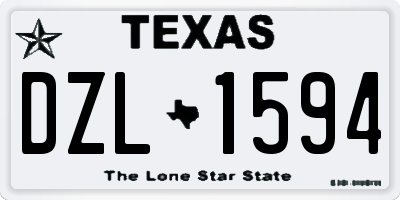 TX license plate DZL1594