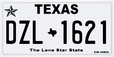 TX license plate DZL1621