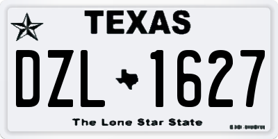TX license plate DZL1627