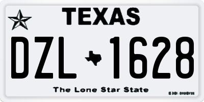 TX license plate DZL1628