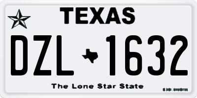 TX license plate DZL1632