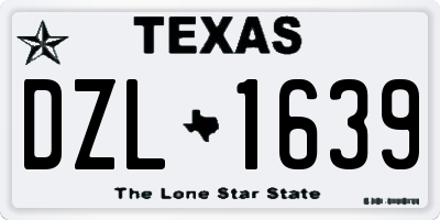 TX license plate DZL1639