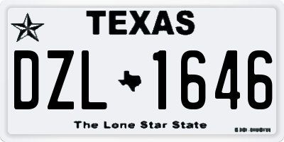 TX license plate DZL1646
